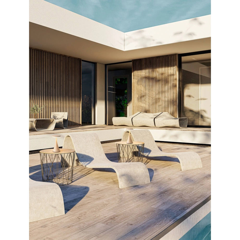 Tafellamp Elbo zand bruin oplaadbaar met USB Lyora 5212017476968