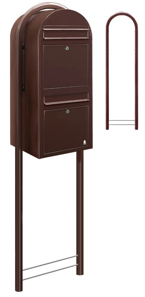 Brievenbus Duo 8017 Donkerbruin Bobi 6417237014085