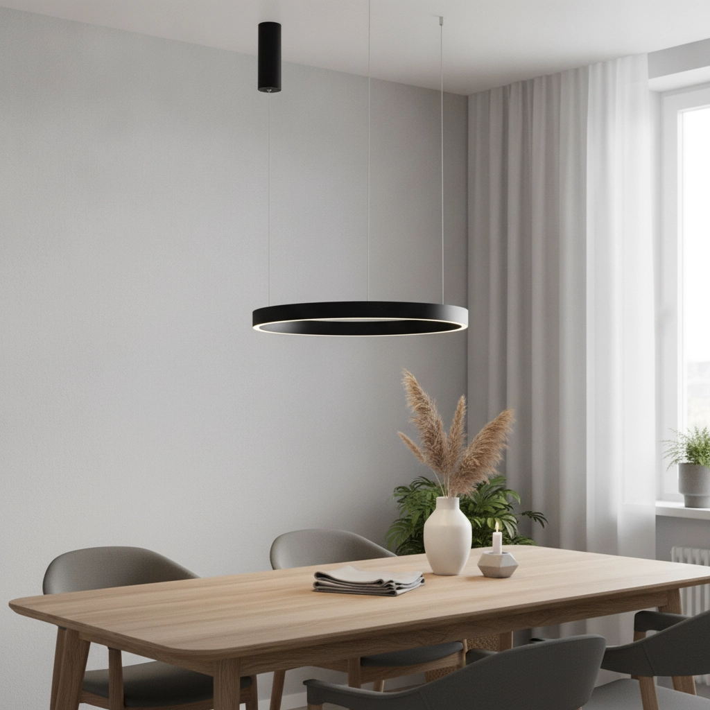 Zwarte hanglamp Elowen design Ø 60cm