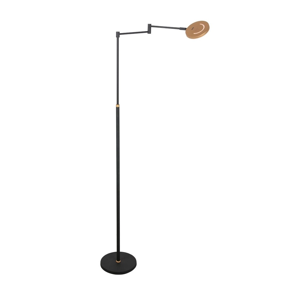 Design leeslamp Soleil zwart met gouden kap Steinhauer 8712746177381