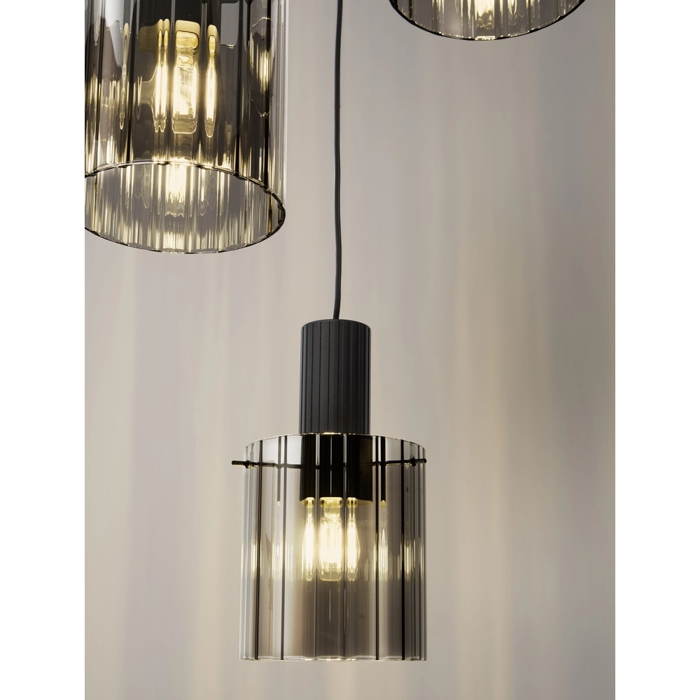 Design hanglamp Mirbi 3-lichts zwart rond Lyora 5212017468437