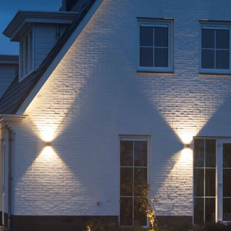 Up - downlighter Ace Up - Down 230 volt 2x3,5w - 3000K - 10cm donkergrijs In-lite 8717051003585