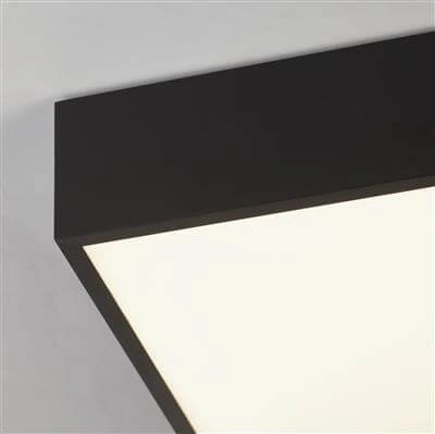 Badkamer plafondlamp Zeus vierkant zwart Searchlight 5053423188607