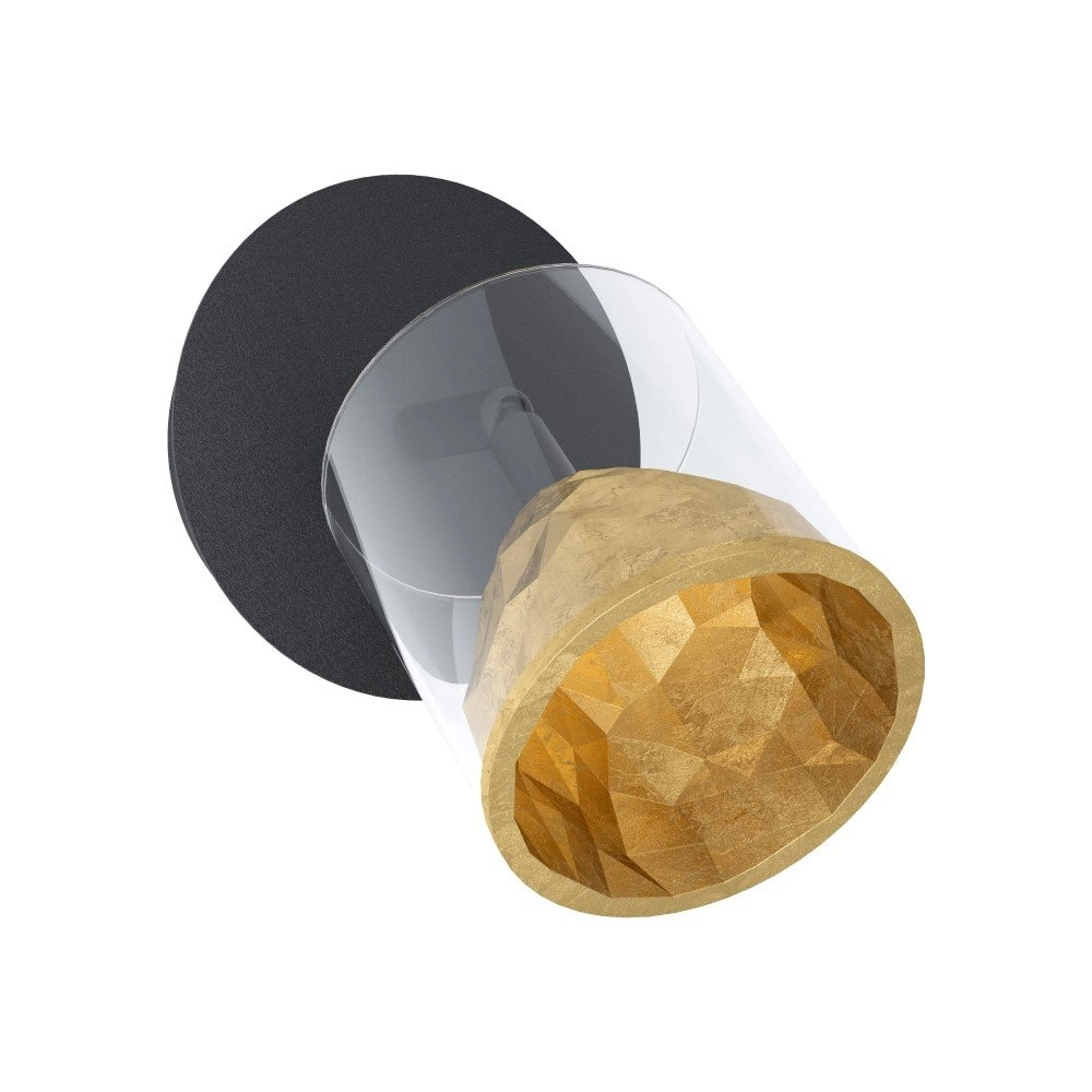 Zwarte wandlamp Melito met goud Stars of Light 9002759395735