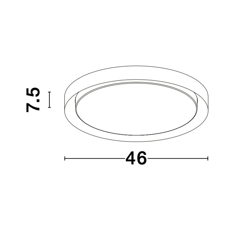 Plafonniere Troy zwart Ø 46cm Lyora 5212017425799