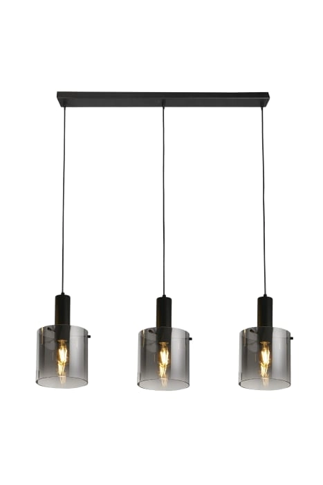 Zwarte hanglamp Sweden 3-lichts recht Zwarte hanglamp Sweden 3-lichts recht