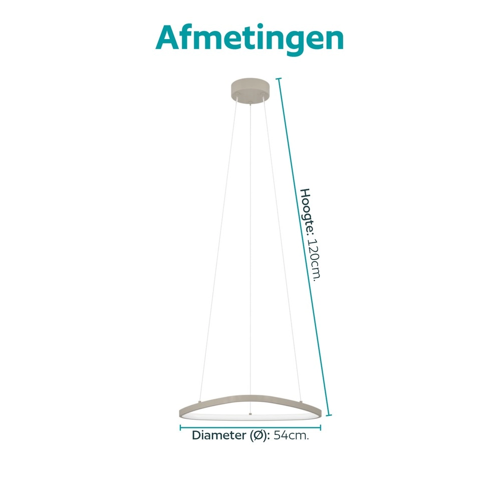 Moderne hanglamp Leporano zand bruin Eglo 9008606391196