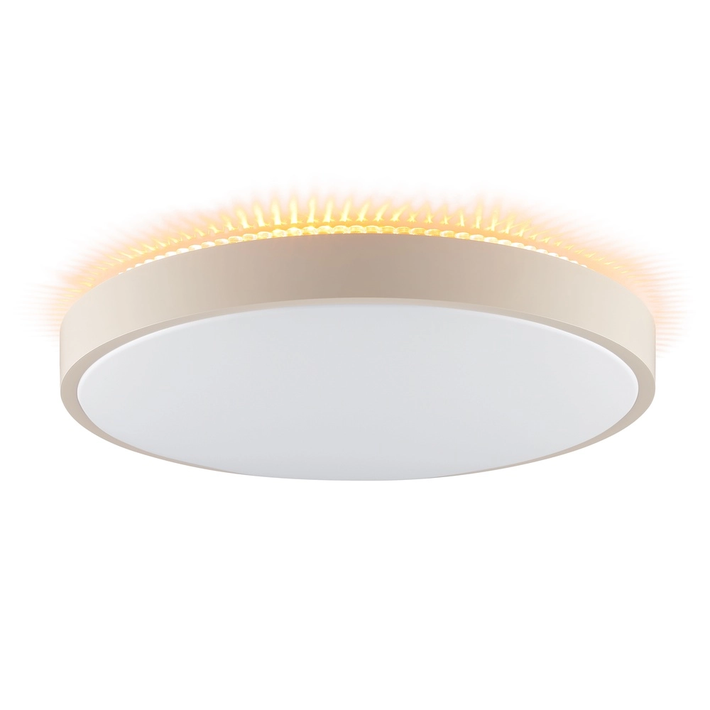 Plafonniere Solistra zand bruin met wit Ø 44,5cm Brilliant 4004353478994