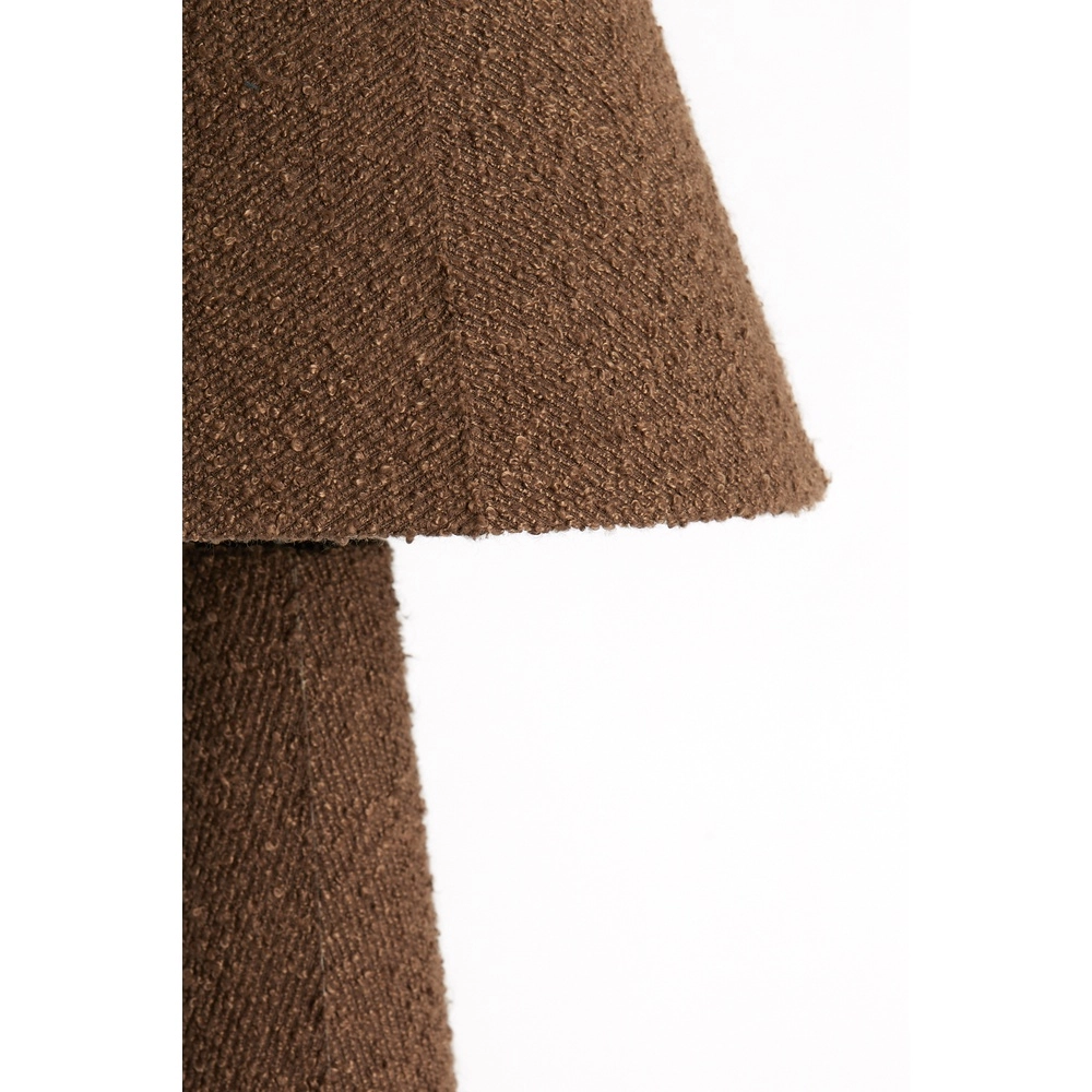 Schemerlamp Devia Ø 30cm - bouclé - bruin Light & Living 8717807759476