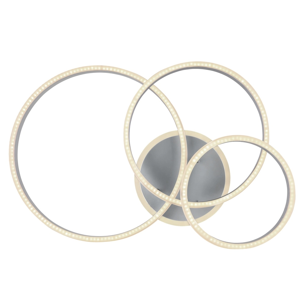 Plafondlamp Rubio grijs 3 ringen Globo 9007371425914