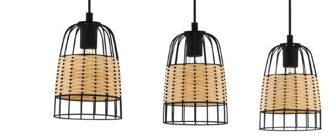 Eetkamer hanglamp Anwick met rotan Eglo 9002759433130