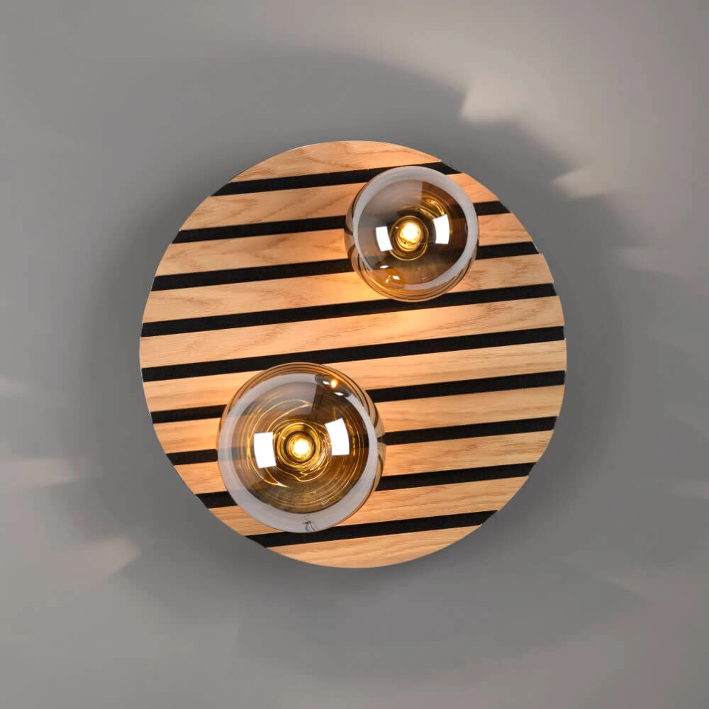 Houten plafondlamp Green Stika rond Just Light 4043689004231