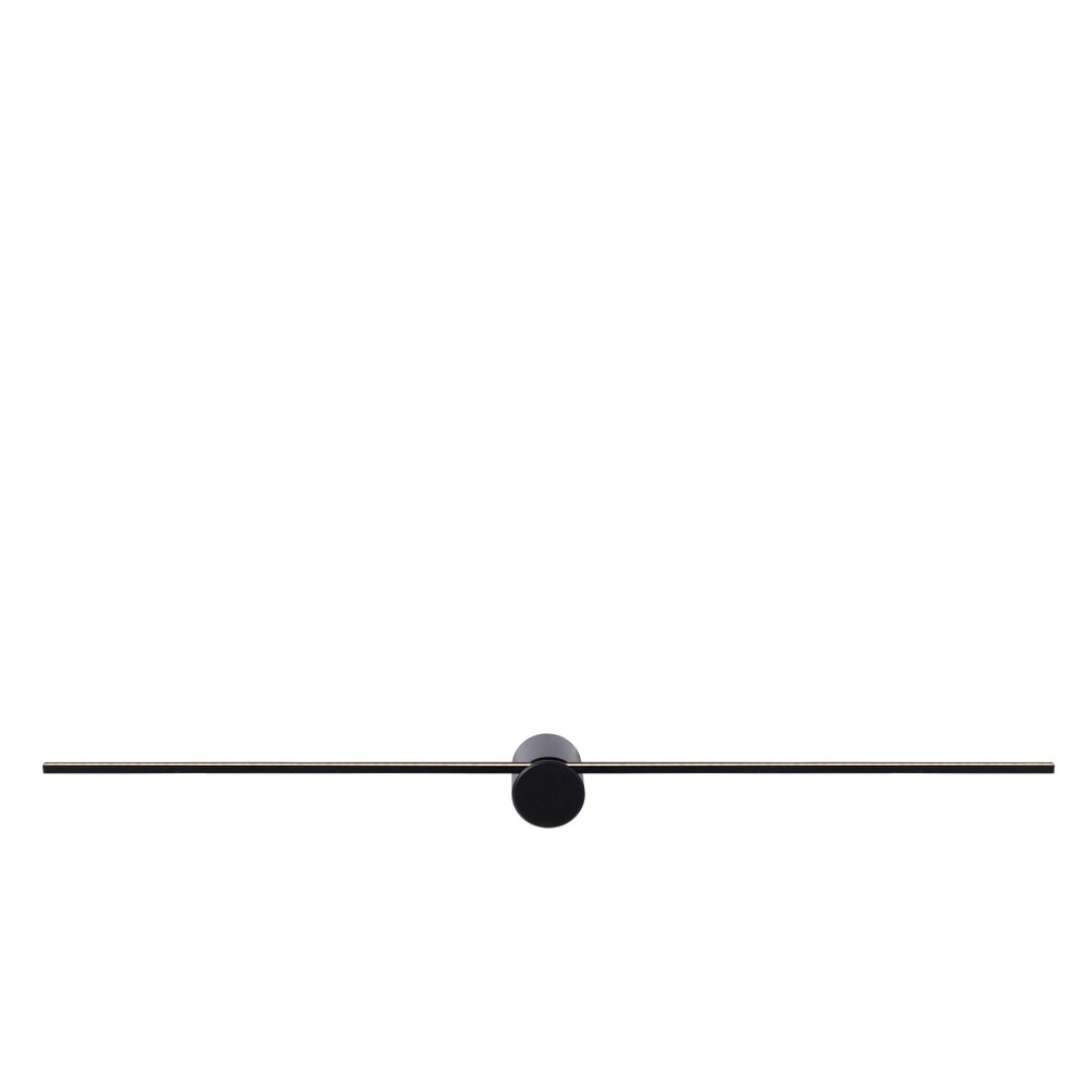 Strakke badkamer wandlamp Mizar IP44 90cm zwart Lucide 5411212126931