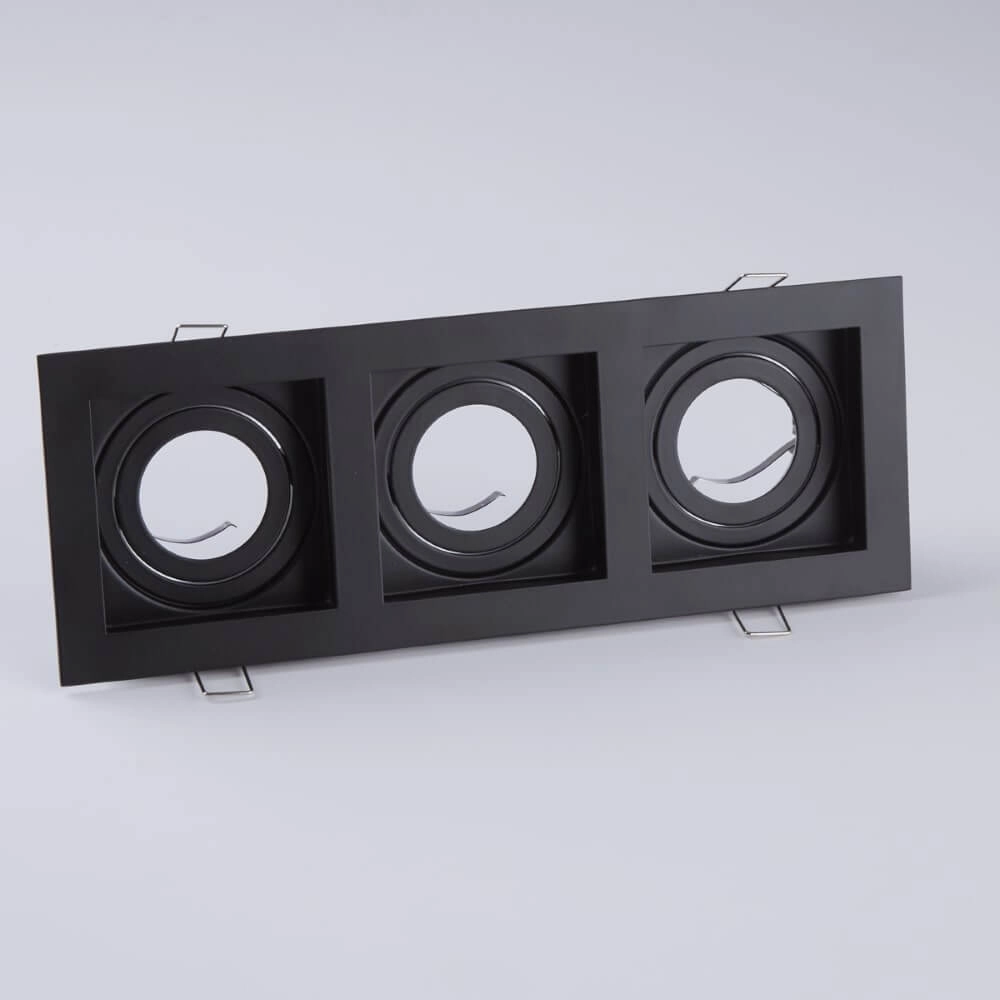Inbouwspot Grid 3 zwart Lyora