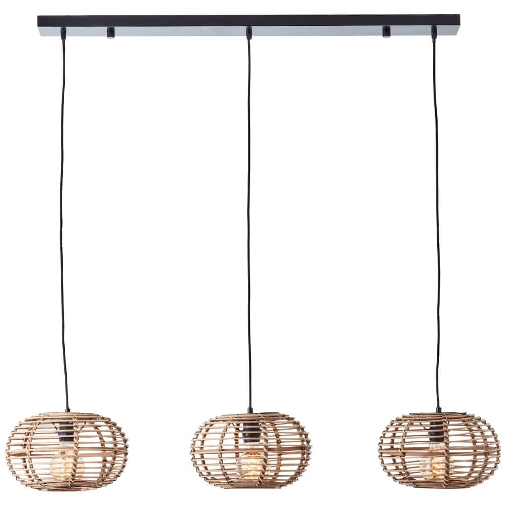 Rotan eettafel hanglamp Woodball Rotan eettafel hanglamp Woodball