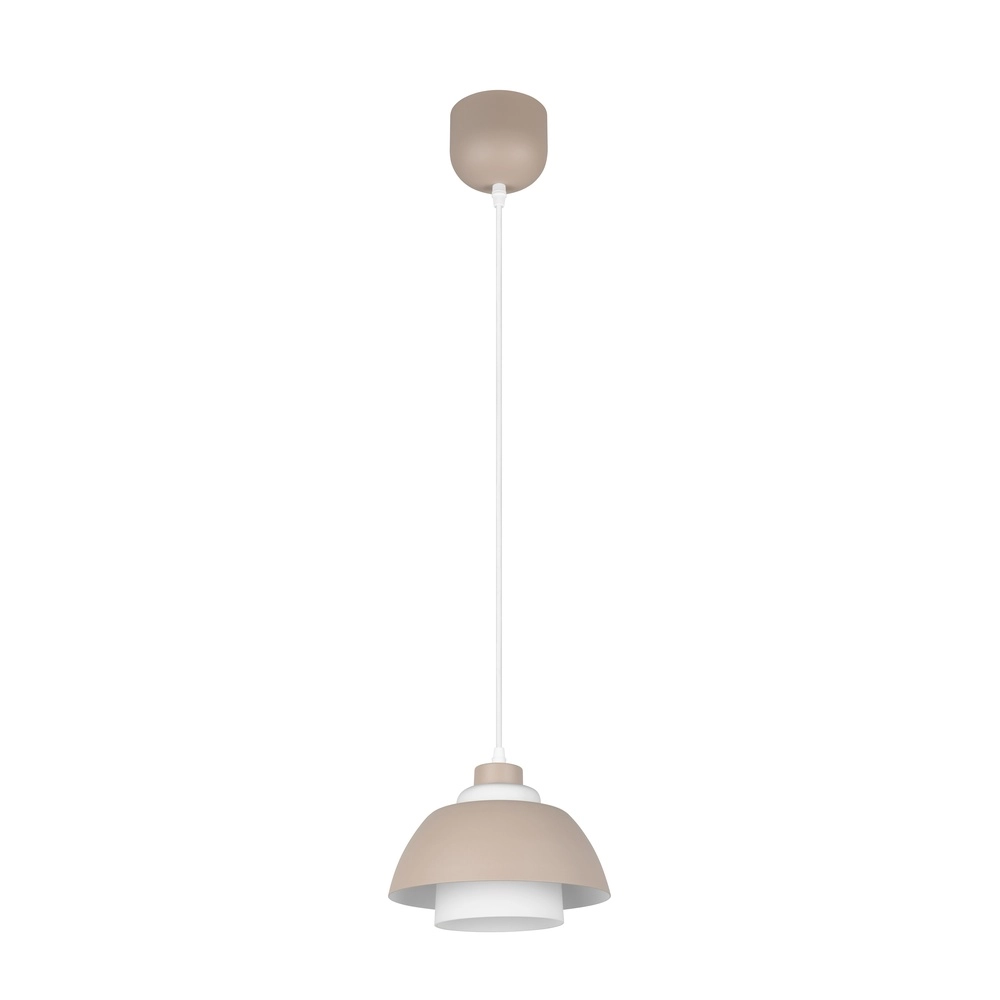Design hanglamp Tilos zand bruin Ø 23cm Trio 4017807690088