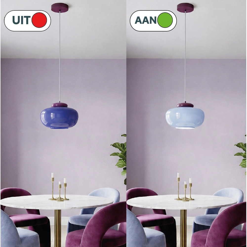 Design hanglamp Berardelli blauw met paars Ø 30cm Eglo 9008606404988