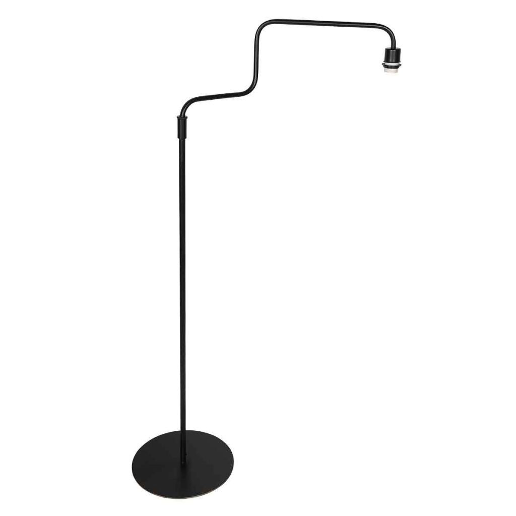 Zwarte vloerlamp Bloeba met kurk kap Ø40cm Steinhauer 8712746180503