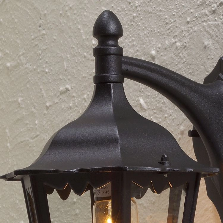 Klassieke muurlamp Firenze Down zwart KonstSmide 7318307212754