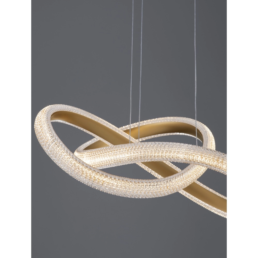 Hanglamp Medora krul goud 52,5cm Lyora 5212017433428