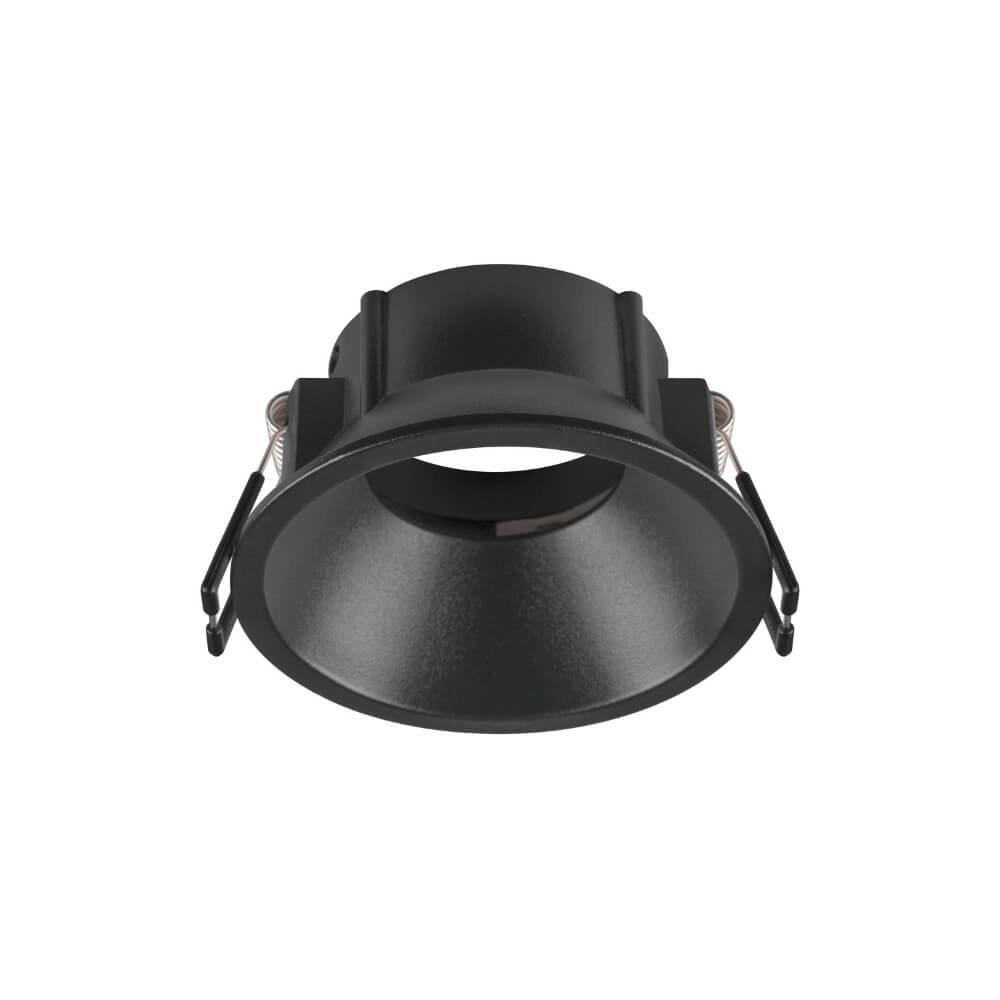 Inbouwring New Tria 75 rond zwart - verdiept - zonder fitting