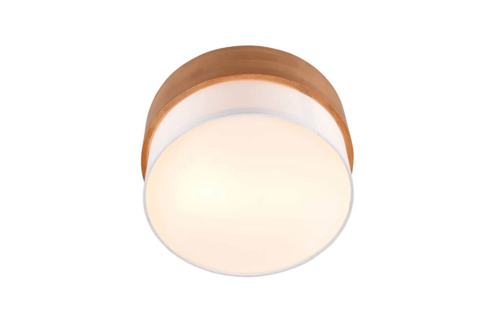 Ø 30cm plafondlamp Seasons hout met wit Trio 4017807526158