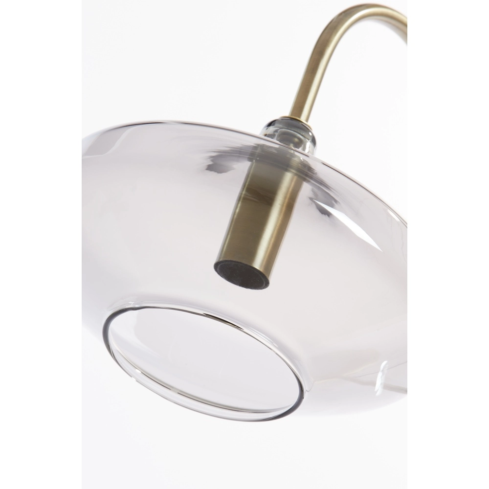 Glazen bureaulamp Solna messing mat Light & Living 8717807686628