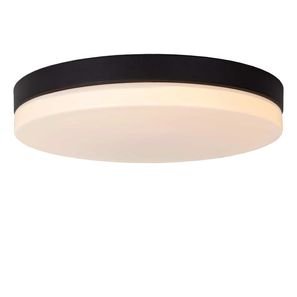 Plafonniere Biskit Ø 40cm - IP44 zwart Lucide 5411212792198