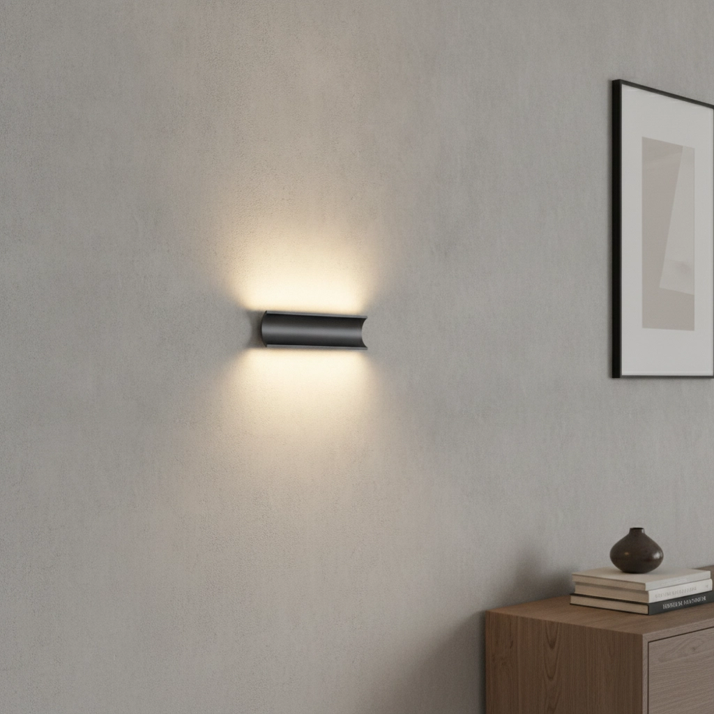 Indirecte wandlamp Malibu Up-down - zwart