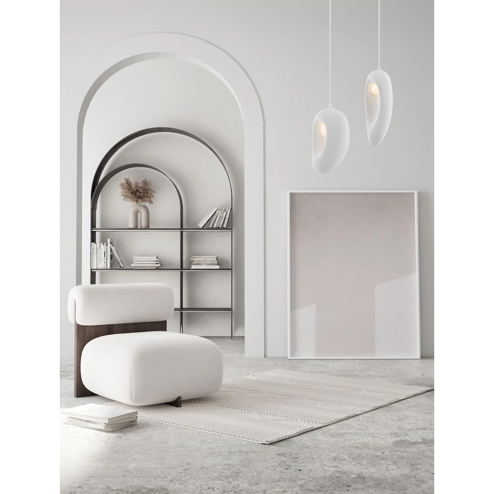 Natural pendant lamp Tempus white 48cm Lyora 5212017460868