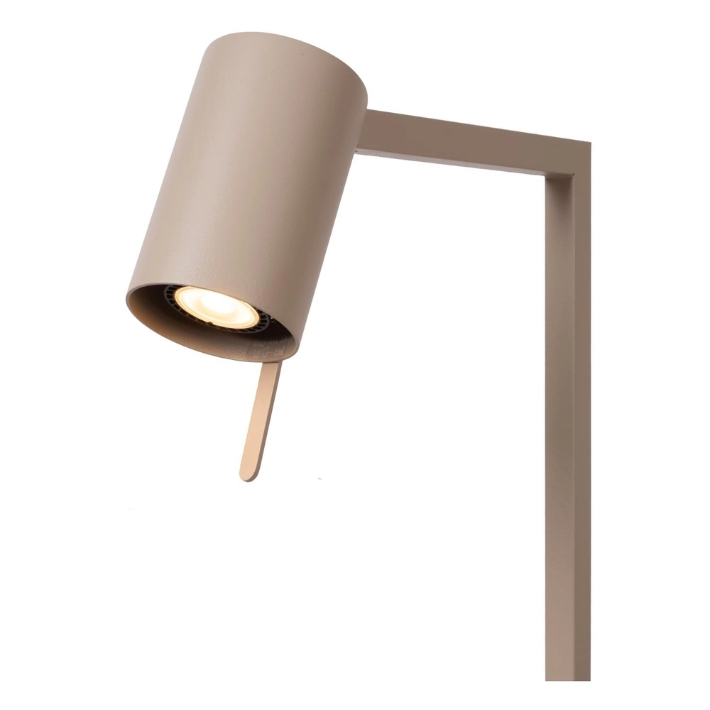 Moderne leeslamp Lesley zand bruin Lucide 5411212032096