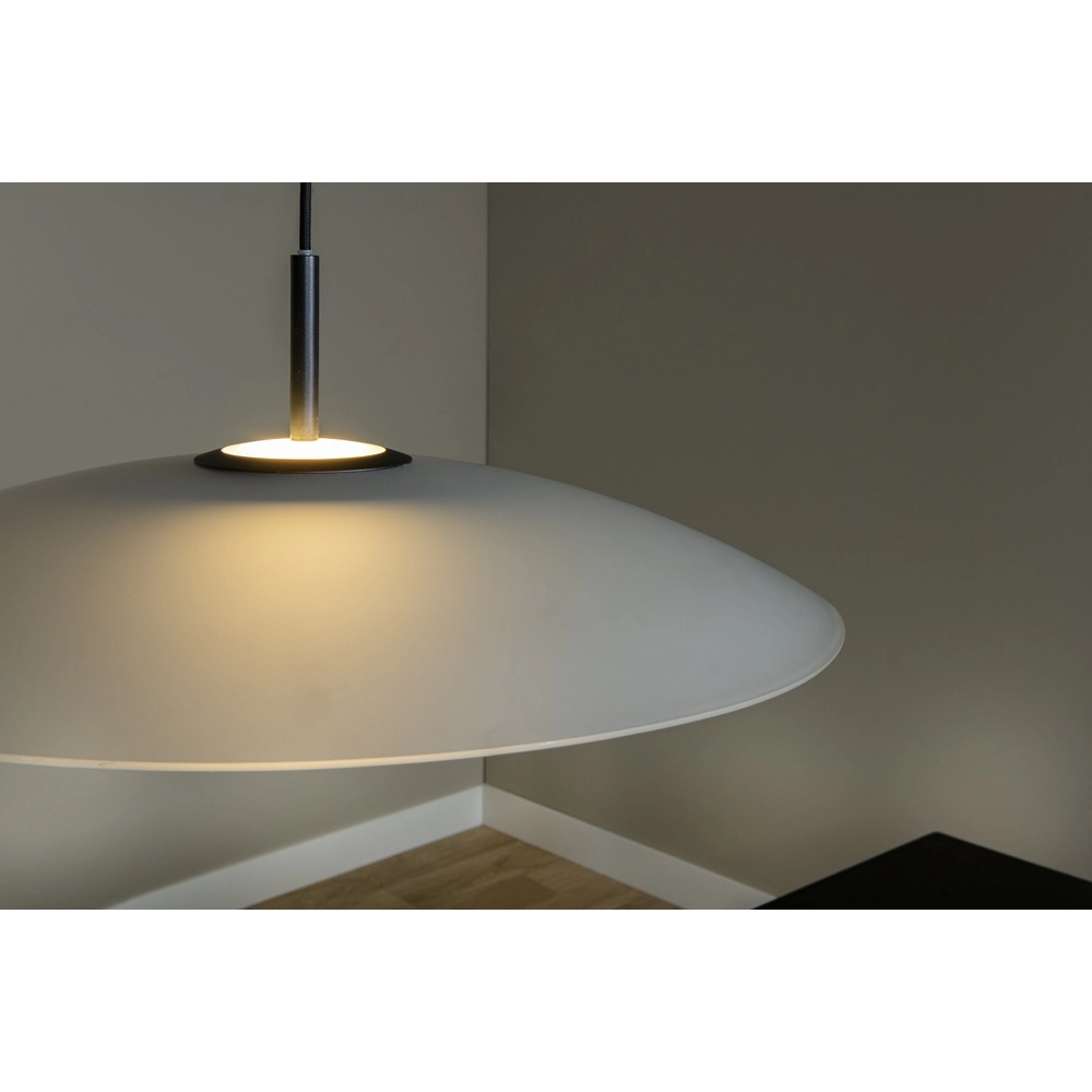 Strakke hanglamp Menga Ø 60cm wit glas Premium by Lucide 5411212251152