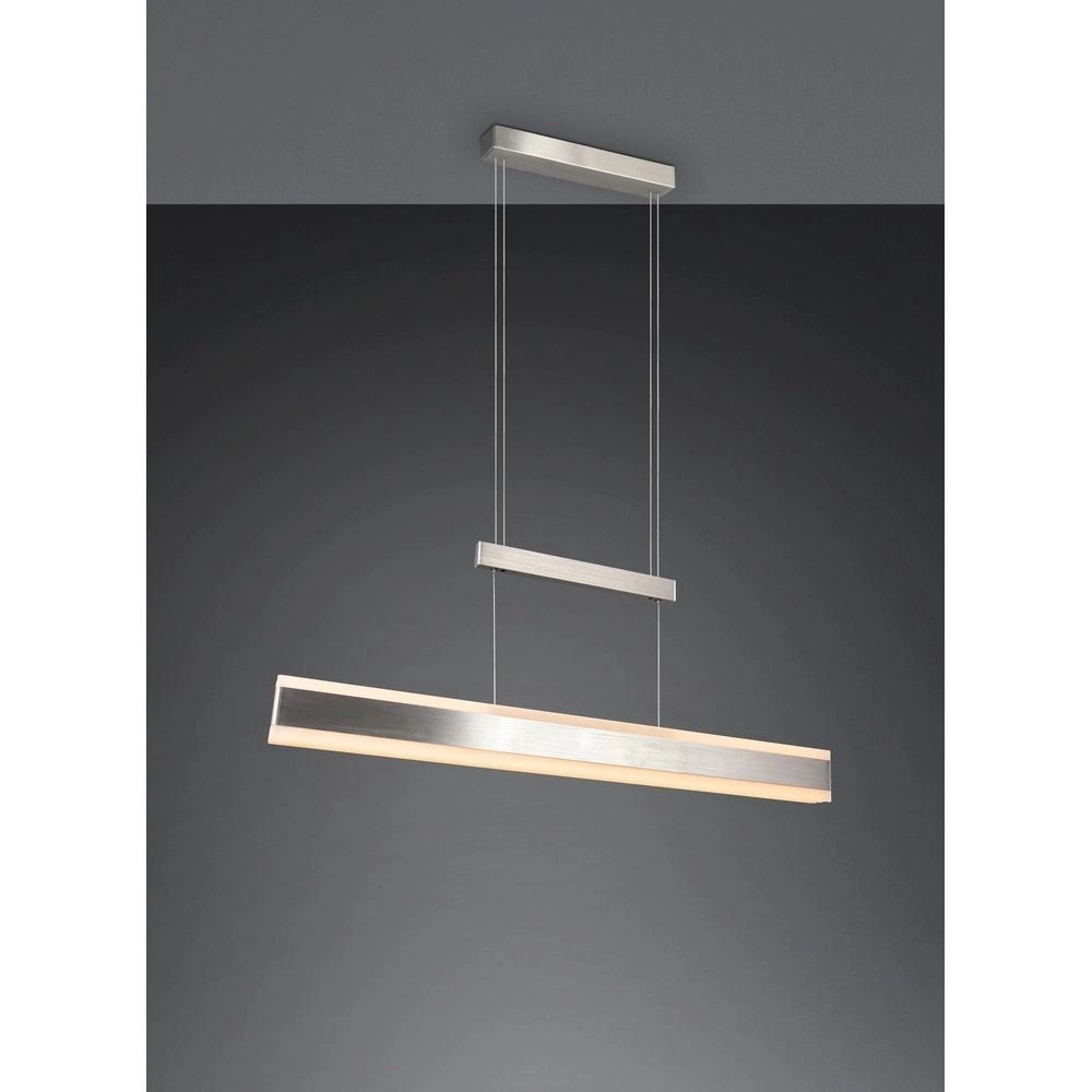 Moderne hanglamp Arcola 152cm nikkel Trio 4017807662023