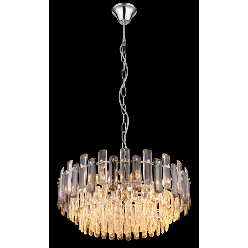 Kroonluchter Orgina chroom met kristal Globo 9007371487141