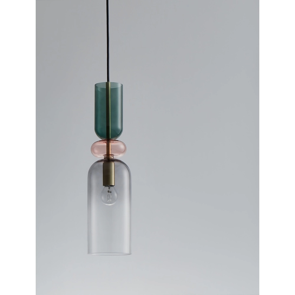 Gekleurde hanglamp Murano lichtgrijs Lyora 5212017434210
