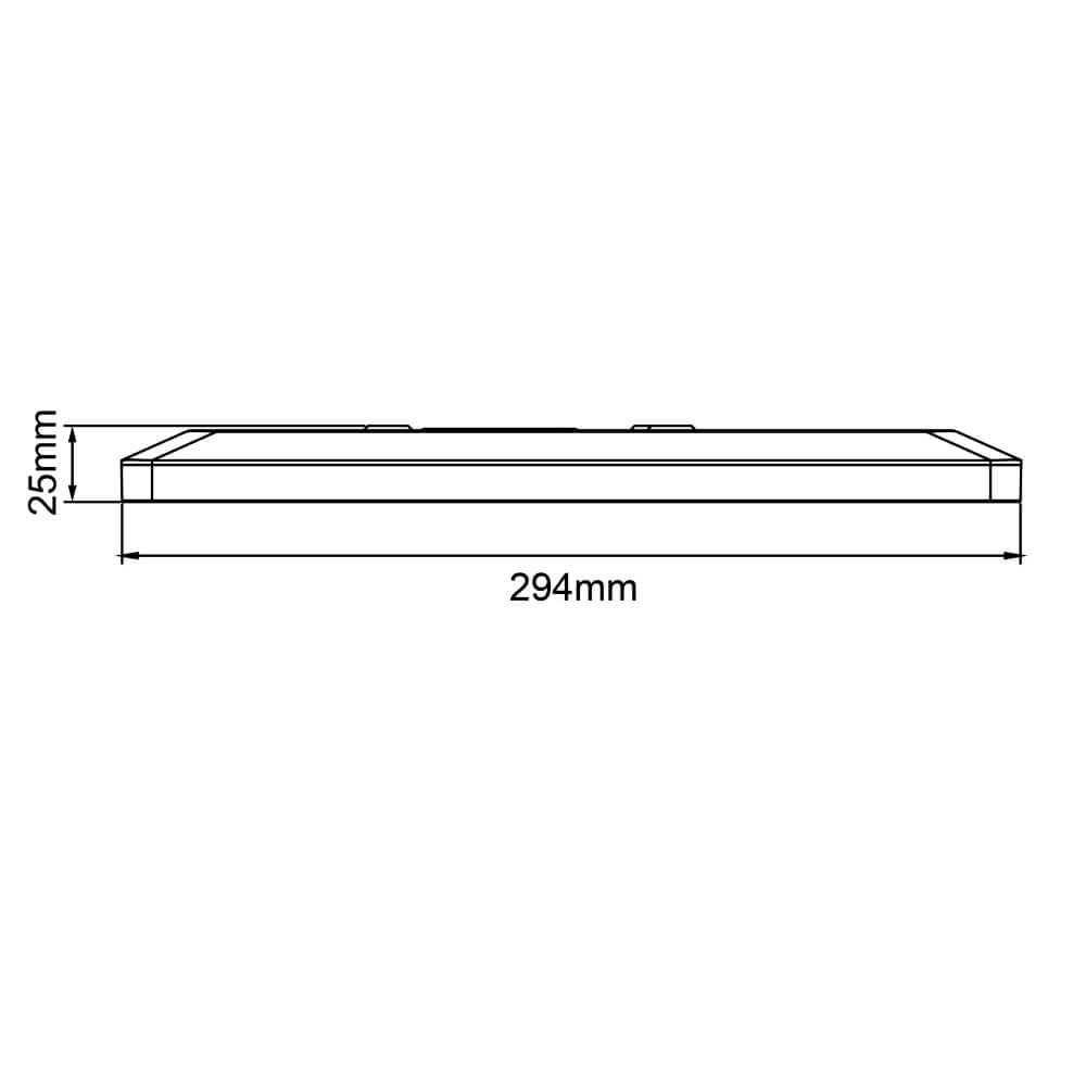 Plafondlamp Sorell 29,5 x 29,5cm zwart Brilliant 4004353413711