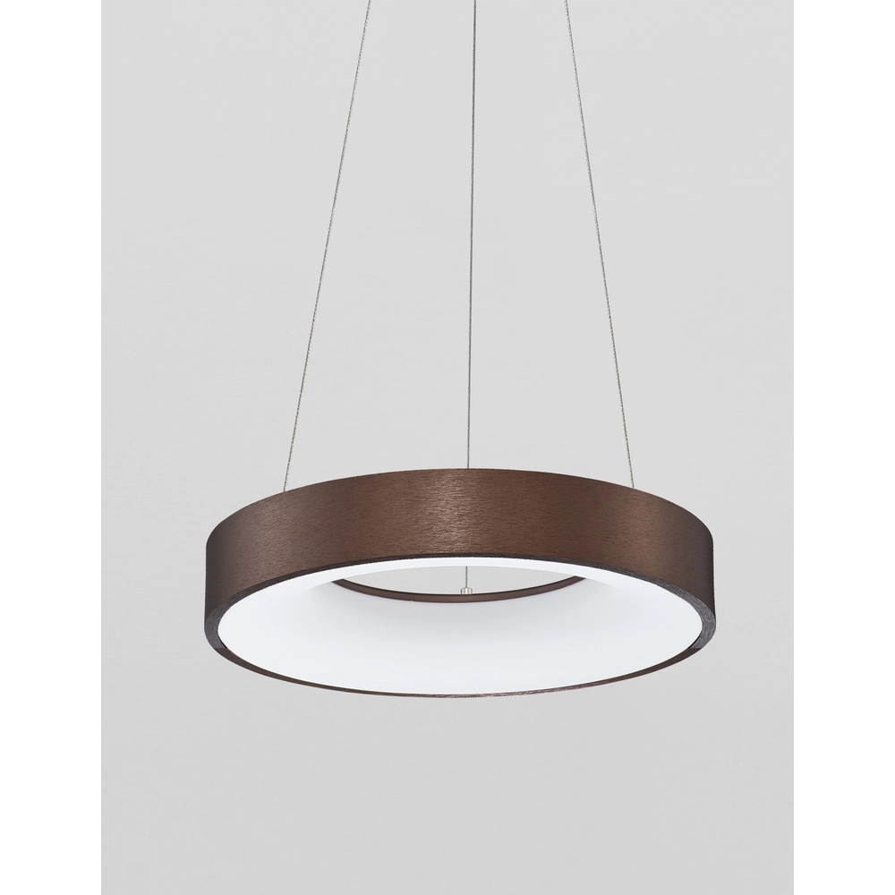 Hanglamp Rando Thin koffie bruin Ø 38cm Lyora 5212017420176