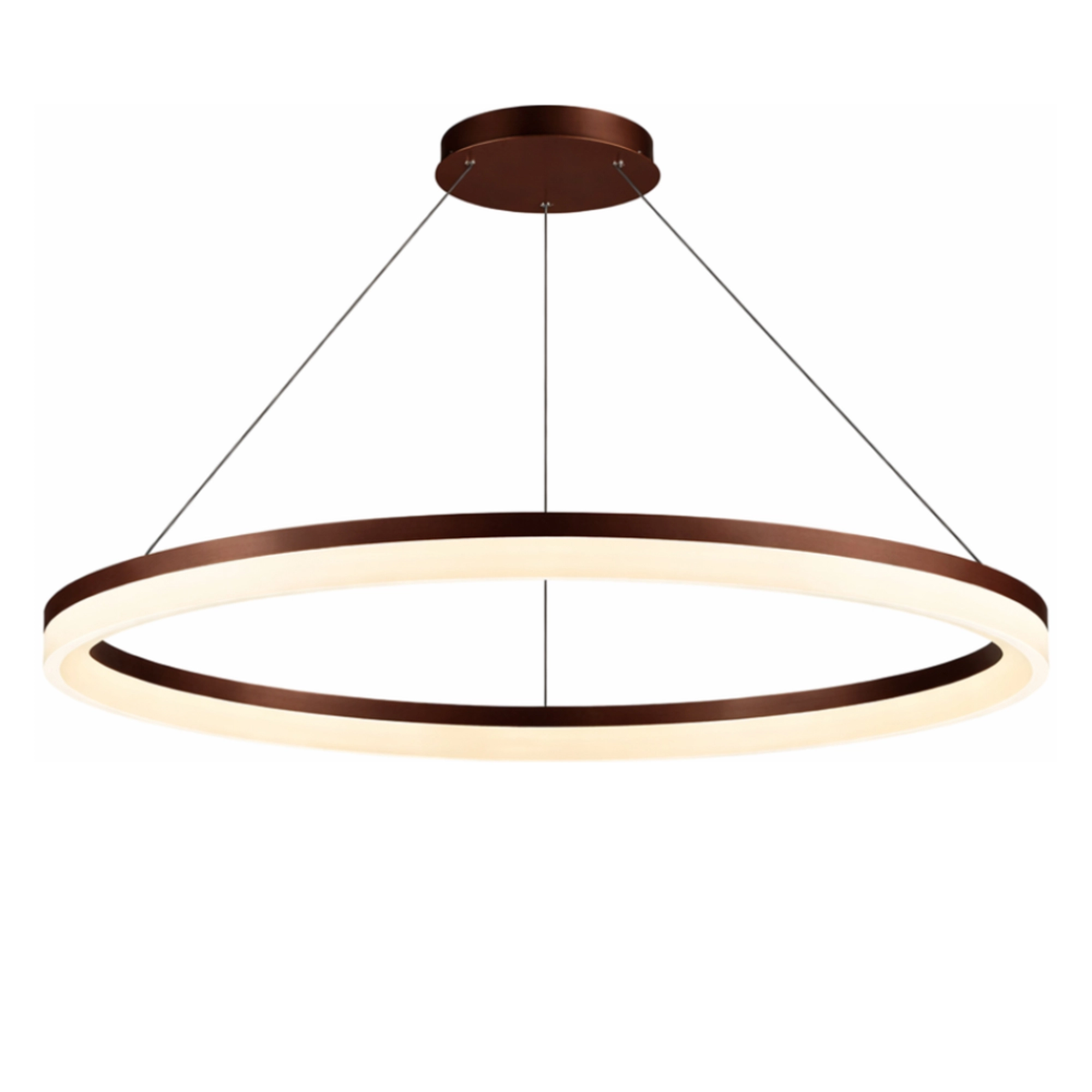 Strakke hanglamp Ara Ø 150cm brons