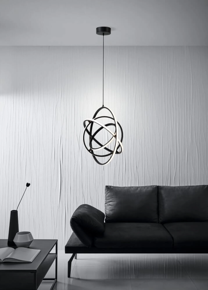 Zwarte hanglamp Retornio Ø 58cm Stars of Light 9002759398934