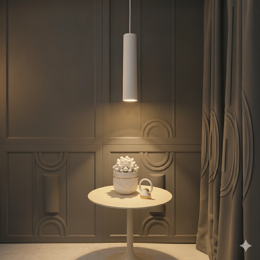Strakke hanglamp Gia wit