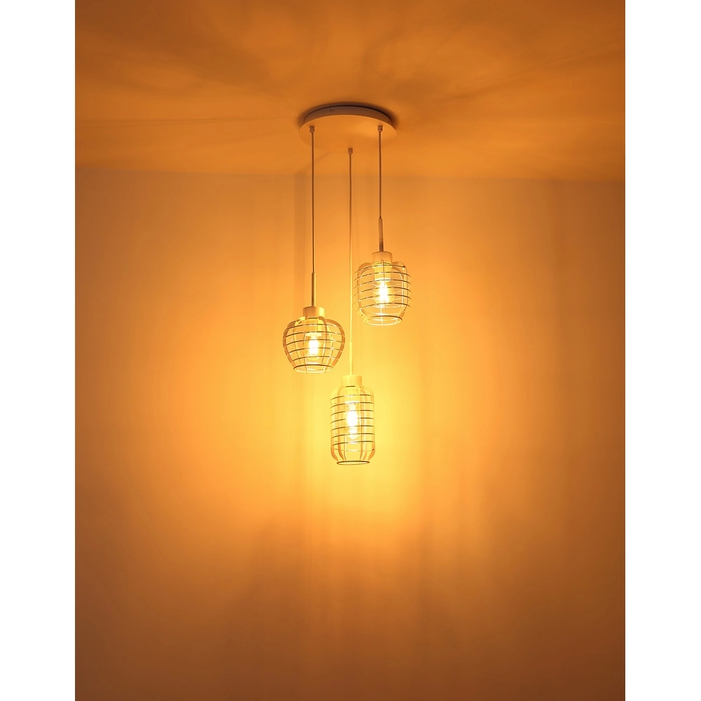 3-lichts hanglamp Nesa wit Globo 9007371572212