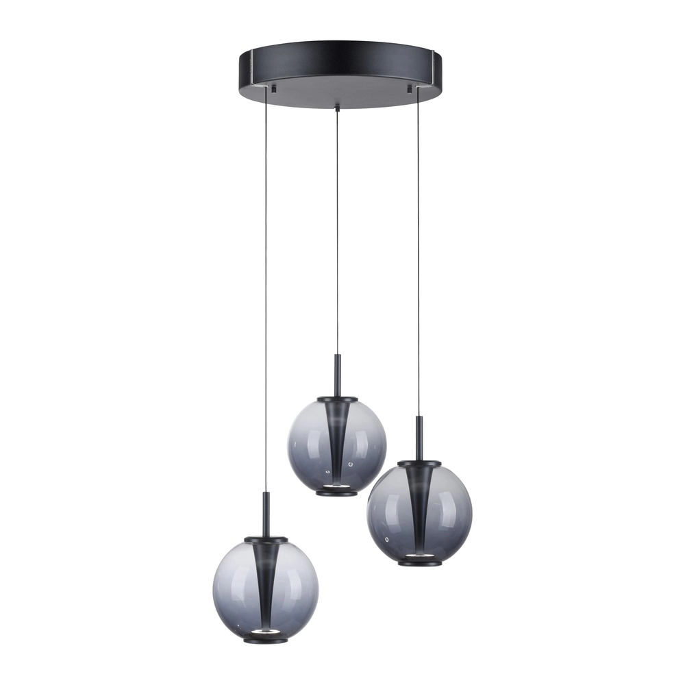 Vide hanglamp Pure E-Infinty mystic grey met smoke glas Paul Neuhaus 4012248398173