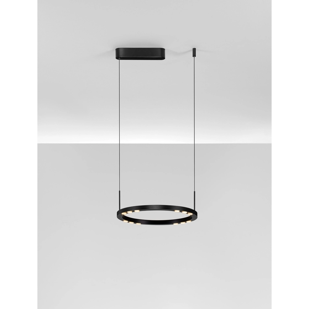Strakke hanglamp Lunette zwart Ø 40cm Strakke hanglamp Lunette zwart Ø 40cm