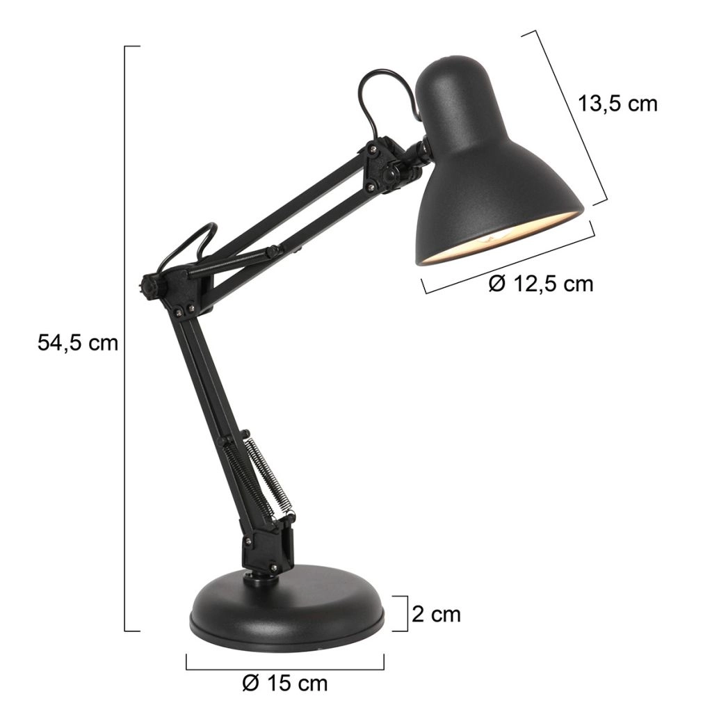 Bureaulamp Study zwart Steinhauer 8712746165388