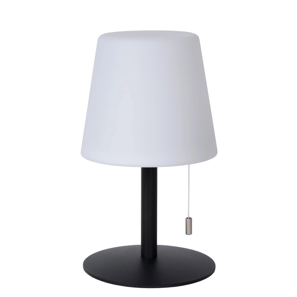 Oplaadbare tafellamp Rio zwart met wit