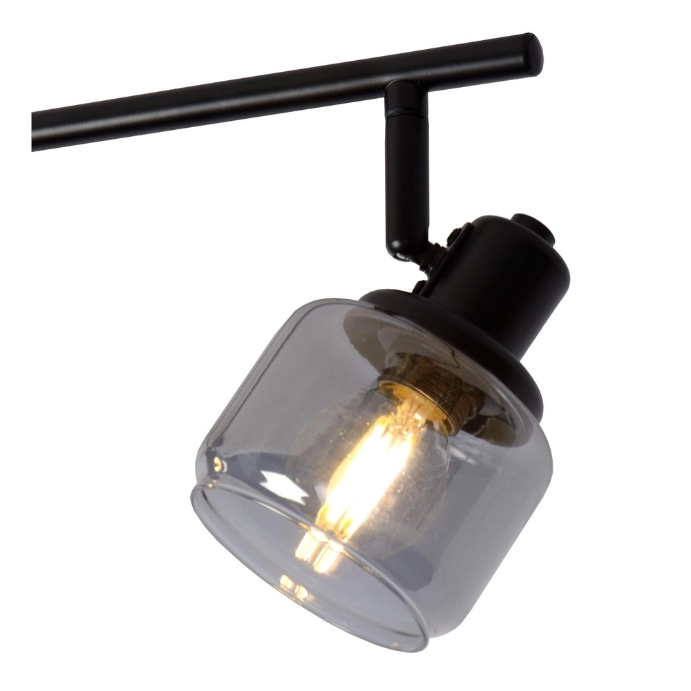 Plafondlamp Bjorn 4-lichts zwart Lucide 5411212771254