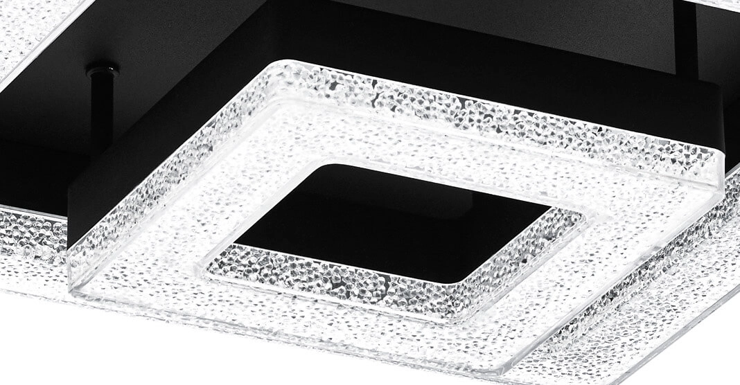 Led plafondlamp Fradelo 1 12w - 3000K - 26cm zwart Eglo 9002759993276