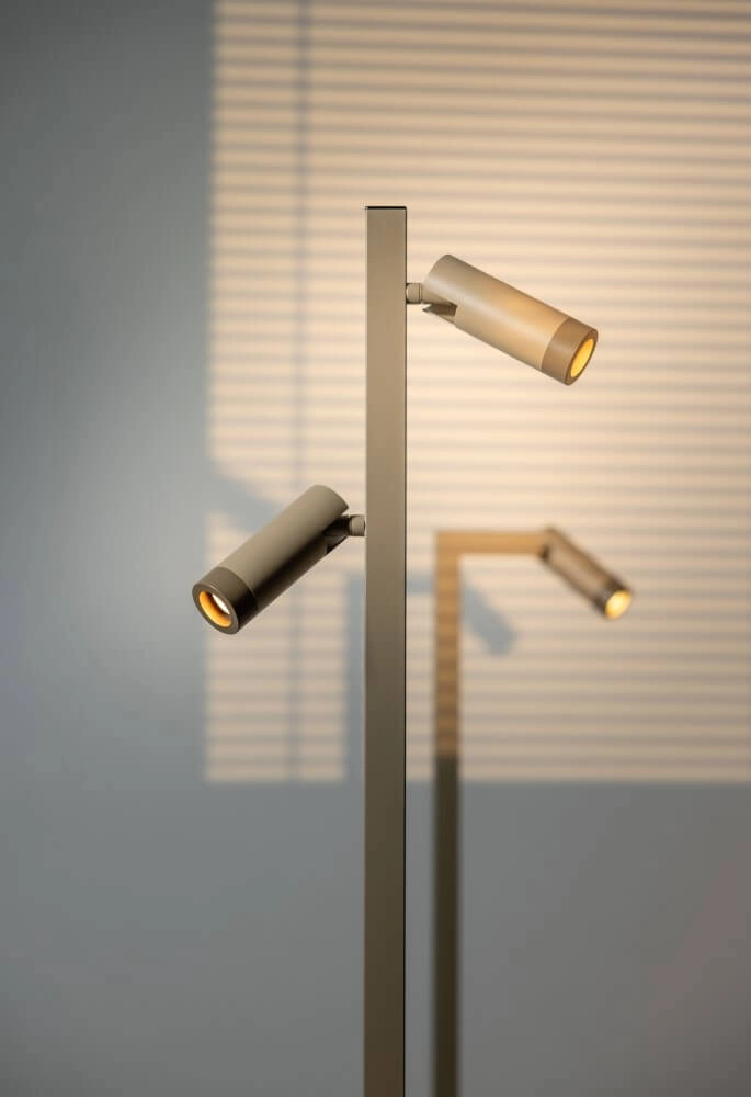 Zandkleurige vloerlamp Miller Sand 2-lichts ETH 8720195307181