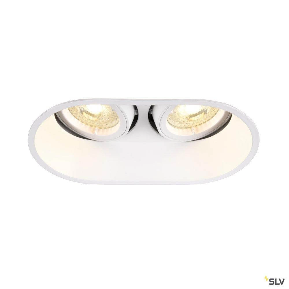Witte dubbele inbouwspot Horn