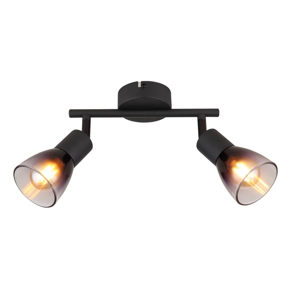 Zwarte plafondlamp Satella 2-lichts Globo 9007371449927